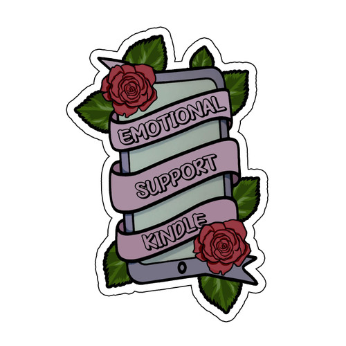 Emotional Support Kindle Sticker, Kindle Sticker, Book Sticker, Bookish Decal, E-Reader Gift, Smutty, Romance Book Sticker, Smut, Freadom, Banned Books Sticker (2inch) Emotional Support Kindle Sticker, Kindle Sticker, Book Sticker, Bookish Decal, E-Reader Gift, Smutty, Romance Book Sticker, Smut, Freadom, Banned Books Sticker (2inch)