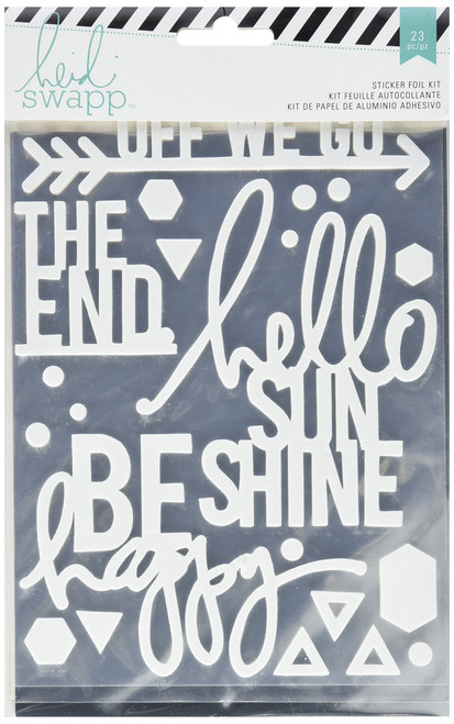 Heidi Swapp Wanderlust Stickers & Foil Kit-Silver Sentiments