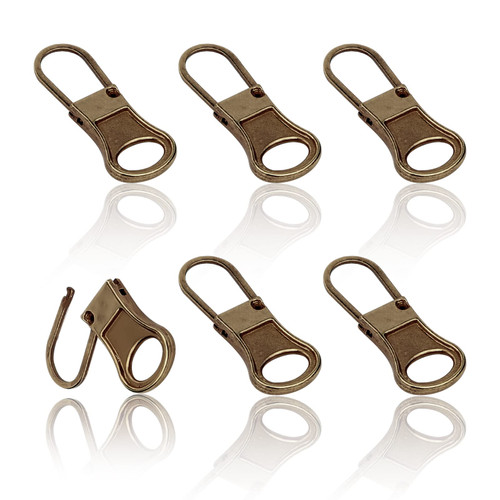 6pcs Replacement Zipper Pull, Detachable Zipper Pull Tabs Metal Zipper Pull Cord Extender Zipper Pull Repair Kit for Jackets Jeans Boots Backpacks Suitcases Purses (Bronze) 6pcs Replacement Zipper Pull, Detachable Zipper Pull Tabs Metal Zipper Pull Cord Extender Zipper Pull Repair Kit for Jackets Jeans Boots Backpacks Suitcases Purses (Bronze)