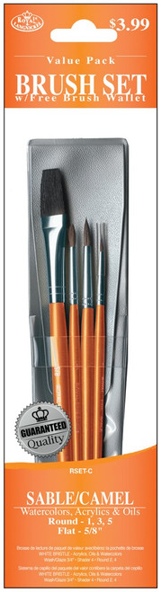 Sable/Camel Value Pack Brush Set, 4/Pkg
