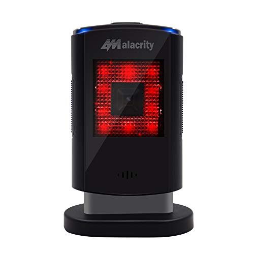 Alacrity Handsfree 2D 1D Barcode Scanner, Omnidirectional Desktop Bar Code Reader with USB Cable, Capture Barcodes from Mobile Phone Screen