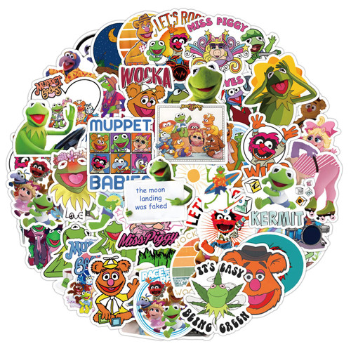 50pcs The Muppet Show Stickers for Water Bottles, Funny Meme Waterproof Vinyl Decals for Kids Teens Laptop Phone Bike Skateboard Scrapbook Guitar Luggage