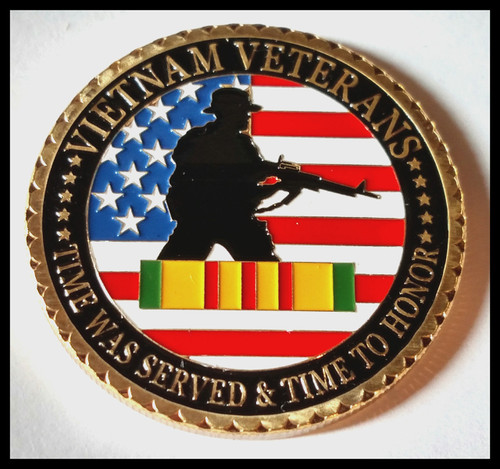 US. Military Vietnam Veterans 24K Gold Plated Challenge Coin 1061#