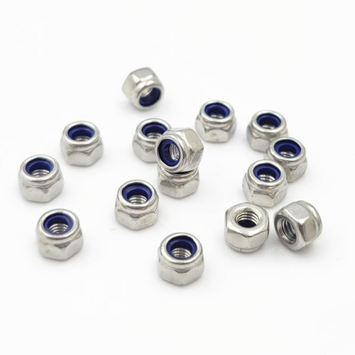 M3 Nylon Insert Lock Nuts, Stainless Steel 304 (18-8) Lock Nuts Self Clinching Nuts (M3(100PCS))