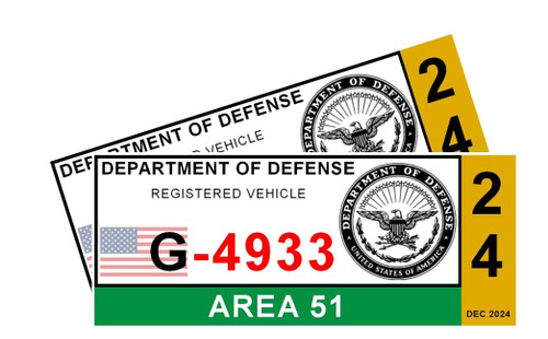 Area 51 Parking Stickers DD-2220 UFO Secret Base Area 51 Parking Stickers DD-2220 UFO Secret Base