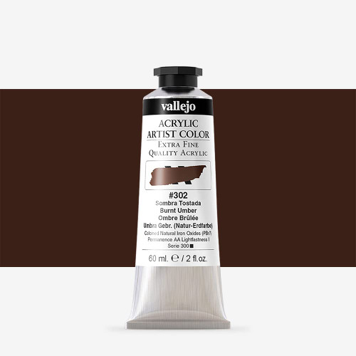 : Artist Acrylic Paint : 60ml : Burnt Umber