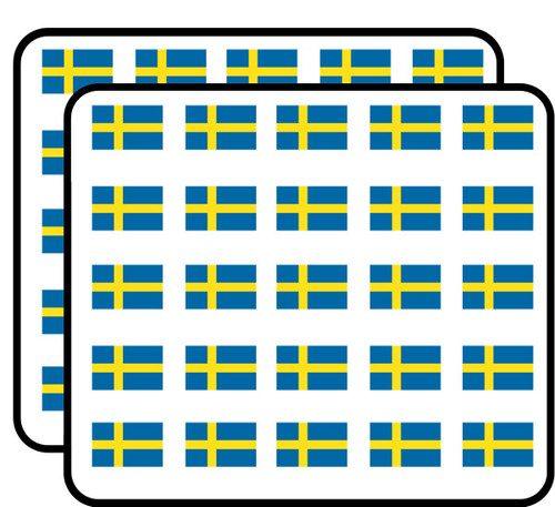 Sweden Flag (Swedish Emblem) Sticker for Scrapbooking, Calendars, Arts, Kids DIY Crafts, Album, Bullet Journals