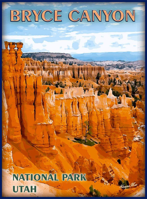 Magnet Bryce Canyon National Park Utah United States Travel Advertisement Art Magnet
