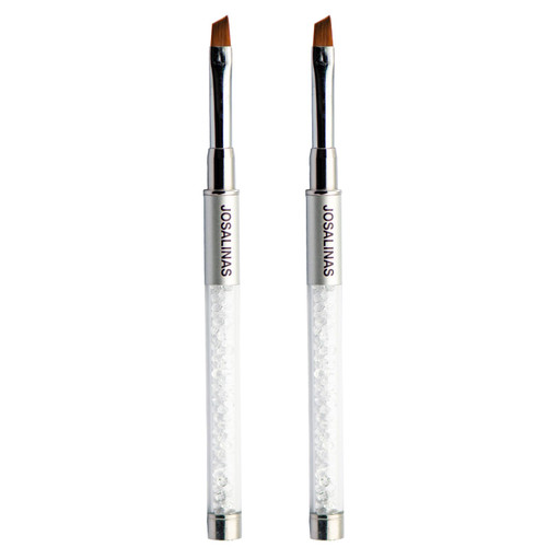 Nail Art Brushes 2PCS, Gel Polish Nail Art Design Pen Painting Tools with Nail Extension Gel Brush Builder Nail Gel Brush Nail Art Liner Brush Salon at Home DIY Manicure (Oblique) Nail Art Brushes 2PCS, Gel Polish Nail Art Design Pen Painting Tools with Nail Extension Gel Brush Builder Nail Gel Brush Nail Art Liner Brush Salon at Home DIY Manicure (Oblique)