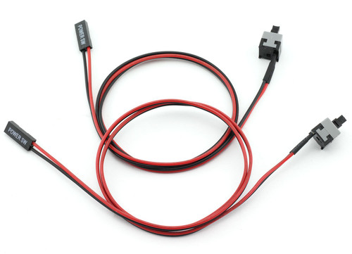 2pcs PC Power Button ATX Desktop Computer PC Case Motherboard On/Off/Reset Switch Power Cord Re-Starting Switch Cable Power SW Cable 2 Pin 50cm