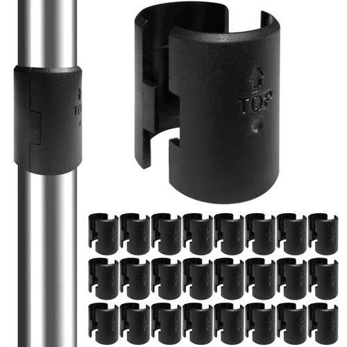 Wire Shelf Clips - 28 Pack Wire Shelf Clips Shelving Sleeves, Wire Shelving Shelf Lock Clips for 3/4" Post Shelvings Sleeves Replacements for Wire Shelving System