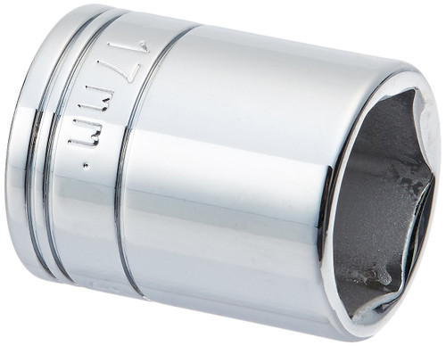 SK Hand Tool 317 6 Point 17mm Standard Drive Socket, 3/8-Inch, Chrome