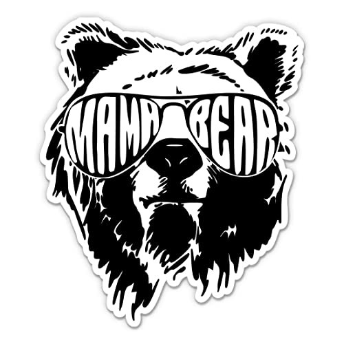 Mama Bear Cool Shades Stickers - 2 Pack of 3" Stickers - Waterproof Vinyl for Car, Phone, Water Bottle, Laptop - Mama Bear Decals (2-Pack)