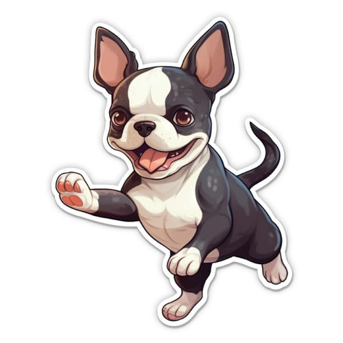 Boston Terrier Stickers - 2 Pack of 3" Stickers - Waterproof Vinyl for Car, Phone, Water Bottle, Laptop - Cute Happy Dog Decals (2-Pack)