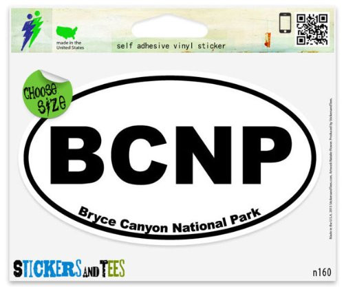 Bryce Canyon National Park Oval Car Sticker Indoor Outdoor 5" x 3"