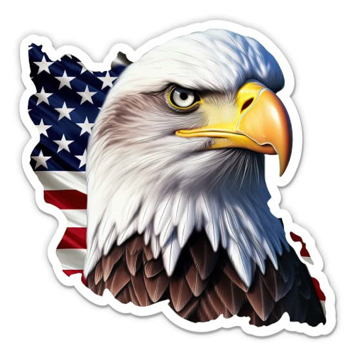 American Eagle USA Flag Patriotic Stickers - 2 Pack of 3" Stickers - Waterproof Vinyl for Car, Phone, Water Bottle, Laptop - Bald Eagle Decals (2-Pack) American Eagle USA Flag Patriotic Stickers - 2 Pack of 3" Stickers - Waterproof Vinyl for Car, Phone, Water Bottle, Laptop - Bald Eagle Decals (2-Pack)