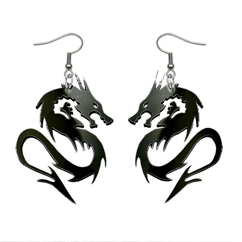 Dragon Earrings for Women Chinese Dragon Hoop Earrings Punk Cool Dragon Totem Acrylic Earrings for Women Girls Gift Dragon Earrings for Women Chinese Dragon Hoop Earrings Punk Cool Dragon Totem Acrylic Earrings for Women Girls Gift