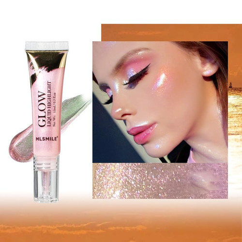Pink Liquid Highlighter Makeup, Chameleon Highly Pigmented Liquid Contour, Long Lasting Waterproof Body Shimmer Luminizer Stick Highlight Illuminator for Face Body Eyes Cheeks (#04 Pink) Pink Liquid Highlighter Makeup, Chameleon Highly Pigmented Liquid Contour, Long Lasting Waterproof Body Shimmer Luminizer Stick Highlight Illuminator for Face Body Eyes Cheeks (#04 Pink)