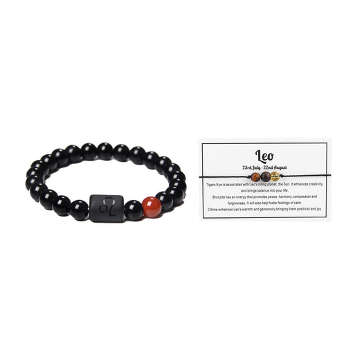 12 Constellation Zodiac Bracelet for Men Women Natural Stone Star Sign Constellation Horoscope Bracelets Set Leo 12 Constellation Zodiac Bracelet for Men Women Natural Stone Star Sign Constellation Horoscope Bracelets Set Leo
