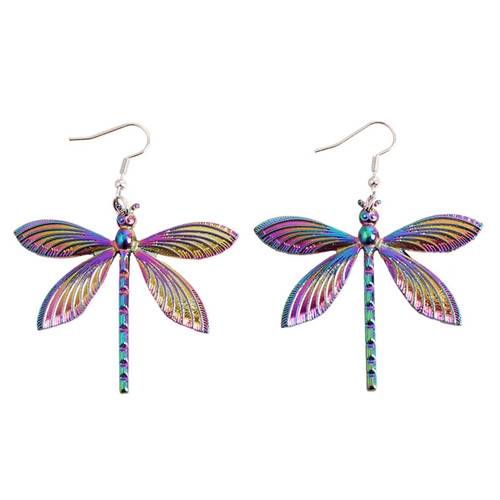 Dragonfly Earrings for Women Animal Earrings Colourful Dragonfly Pendant Drop Earrings Dragonfly Jewelry Gift for Women Girls
