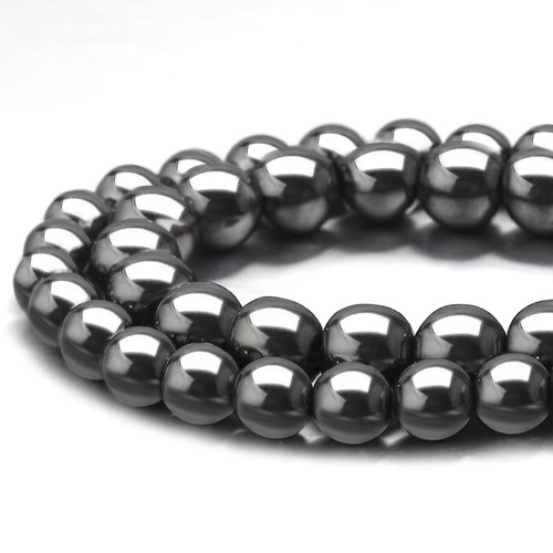 Natural Gemstone Beads for Jewelry Making,6mm Hematite Polished Round Smooth Stone Beads,Genuine Real Stone Beads for Bracelet Necklace 15 Inch(Hematite,6mm) Natural Gemstone Beads for Jewelry Making,6mm Hematite Polished Round Smooth Stone Beads,Genuine Real Stone Beads for Bracelet Necklace 15 Inch(Hematite,6mm)