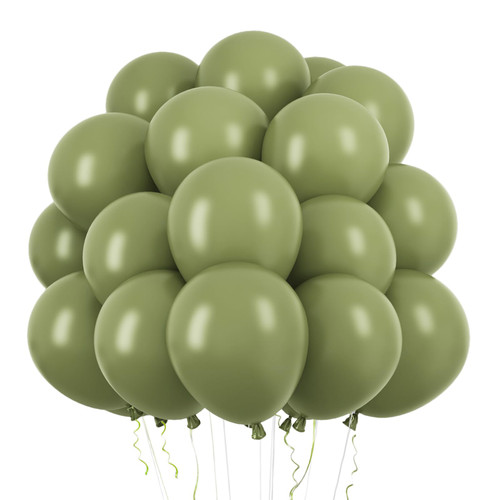 Sage Green Balloons, 50pcs 12 Inch Olive Green Party Balloons and Ribbon, Thick Latex Balloons for Birthday Wedding Baby Shower Graduation Anniversary Party Decorations Sage Green Balloons, 50pcs 12 Inch Olive Green Party Balloons and Ribbon, Thick Latex Balloons for Birthday Wedding Baby Shower Graduation Anniversary Party Decorations