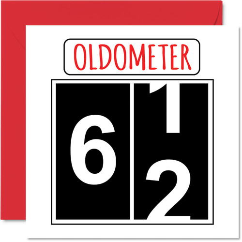 Fun 62nd Birthday Cards for Men Woman - Oldometer - Happy Birthday Card for Dad Mom Grandpa Nanny Grandma Gran Uncle Aunt Cousin, 5.7 x 5.7 Inch Greeting Cards, 62nd Birthday Card