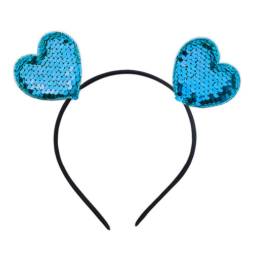 Valentines Day Headband Blue Glitter Heart Headband Sequin Heart Shape Hair Band Head Boppers Wedding Hair Hoop Party Hair Accessories for Women Girls Valentine's Day New Year Birthday Gift, 1Pack Valentines Day Headband Blue Glitter Heart Headband Sequin Heart Shape Hair Band Head Boppers Wedding Hair Hoop Party Hair Accessories for Women Girls Valentine's Day New Year Birthday Gift, 1Pack