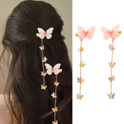 Butterfly Hair Clips Pink Butterfly Hair Barrettes Cute Tassel Butterfly Hair Pins Bride Wedding Hair Accessories for Women and Girls (Pack of 2) Butterfly Hair Clips Pink Butterfly Hair Barrettes Cute Tassel Butterfly Hair Pins Bride Wedding Hair Accessories for Women and Girls (Pack of 2)