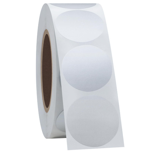 Hycodest 1 inch Circle Stickers Dot Label Color Coding Labels 1000 Stickers (Silver)
