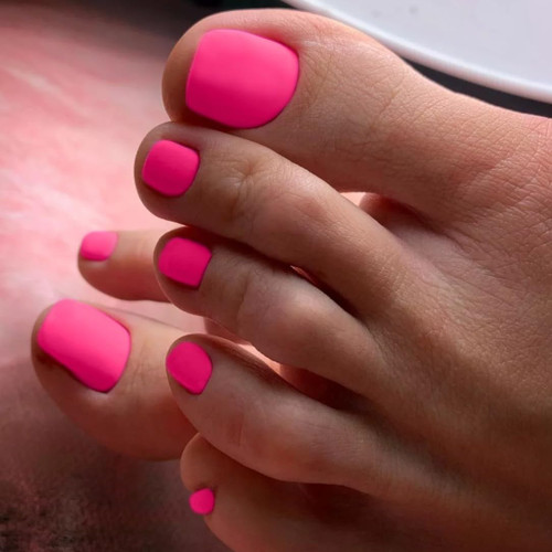 Matte Hot Pink Press on Toenails?Xcreando Acrylic Toe Nails Press on Short Square?Fake Toe for Fake Nails Press on Toe Acrylic Nails?Toe Nails Press on Toenails for Women 24PCS Matte Hot Pink Press on Toenails?Xcreando Acrylic Toe Nails Press on Short Square?Fake Toe for Fake Nails Press on Toe Acrylic Nails?Toe Nails Press on Toenails for Women 24PCS