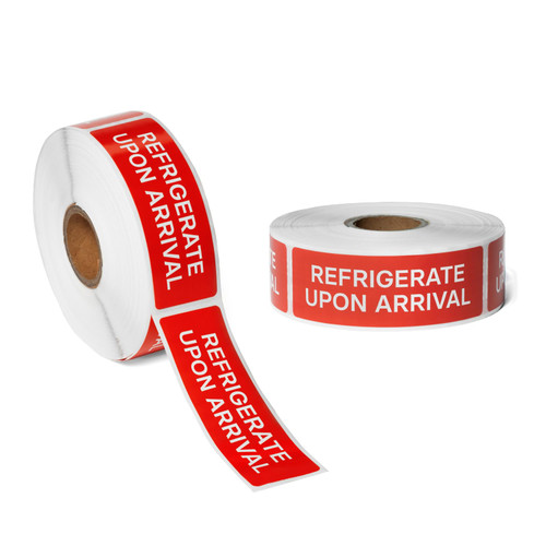 Refrigerate Upon Arrival Stickers 500 Labels per Roll 1"x3" by