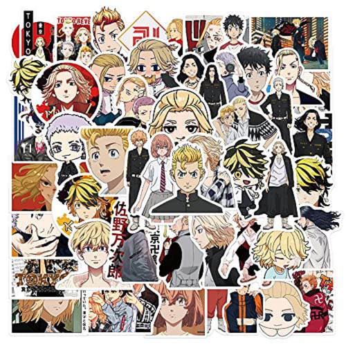 50PCS Cartoon Anime Stickers Vinyl Waterproof Sticker Pack Laptop Water Bottle Water Bottle Skateboard Computer Phone Bumper Stickers for Children/Teenagers