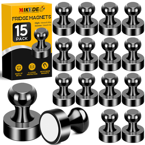 Fridge Magnets for Whiteboard, 15Pcs Strong Magnets for Whiteboard, Black Refrigerator Magnets Neodymium Push Pins Magnets for Office Magnets, Whiteboard Magnets, at School, Classroom, Kitchen Fridge Magnets for Whiteboard, 15Pcs Strong Magnets for Whiteboard, Black Refrigerator Magnets Neodymium Push Pins Magnets for Office Magnets, Whiteboard Magnets, at School, Classroom, Kitchen