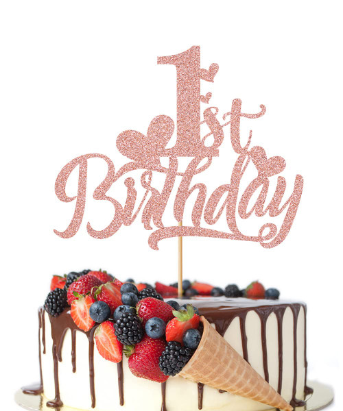 1st Birthday Cake Topper?First Birthday Decorations?Happy 1st Birthday Cake Topper, Anniversary Party/Boy or Girl One Year Old Birthday Party Decoration Supplies (Rose Gold Glitter) 1st Birthday Cake Topper?First Birthday Decorations?Happy 1st Birthday Cake Topper, Anniversary Party/Boy or Girl One Year Old Birthday Party Decoration Supplies (Rose Gold Glitter)