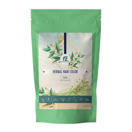 Fouzee Natural Henna Powder for Hair, Pure and Vegan Hair Dye for Women and Men, Strengthens and Conditions, No Ammonia, 100gm (3.53oz) (Indigo)