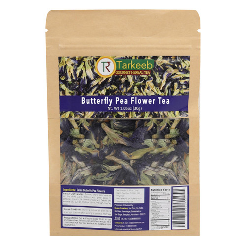 Butterfly Pea Flower Tea ~ All Natural Herbal Tea | NON-GMO | Vegan | Caffeine Free| Makes Natural Blue, Iced Tea, Coolers, Cocktails, Mocktails | Indian Origin |