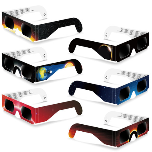 6 Pack Solar Eclipse Glasses Approved 2024,CE&ISO Certified Eclipse Glass for Solar Viewing,Optical Quality Safe Shades for Direct Sun Viewing