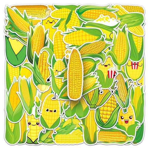 50pcs Corn Stickers,Corn Stickers for Laptop,Lovely Boy and Girl Stickers Water Bottle Phone Luggage Bicycle Cup Bike Skateboard Decal for Kids Teens Waterproof Stickers