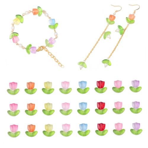 Beads Bead Assortments DIY Bracelet Bead Flower Bead Translucent Loose Glass Bead for Jewelry Making Without Needle 100PCS Beads Bead Assortments DIY Bracelet Bead Flower Bead Translucent Loose Glass Bead for Jewelry Making Without Needle 100PCS