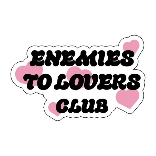 Enemies to Lovers Club Sticker, Enemies to Lovers Trope, Book Tropes, Bookish Sticker, Reading Sticker, Booktok Sticker, Book Lovers Sticker (3in) Enemies to Lovers Club Sticker, Enemies to Lovers Trope, Book Tropes, Bookish Sticker, Reading Sticker, Booktok Sticker, Book Lovers Sticker (3in)