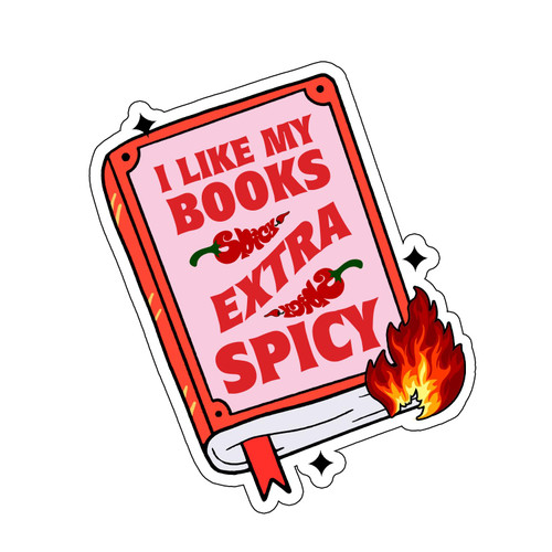 I Like My Books Extra Spicy Sticker, Bookish Sticker, Book Lover Decal, Bookish Gift, Kindle Sticker, Smut Reader, Reading Lover Sticker, Smutty (3in) I Like My Books Extra Spicy Sticker, Bookish Sticker, Book Lover Decal, Bookish Gift, Kindle Sticker, Smut Reader, Reading Lover Sticker, Smutty (3in)
