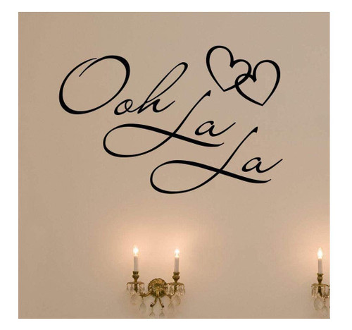 PVC Wall Stickers OOH LA LA Paris France Hearts Love Quote Vinyl Wall Decal Decor Art Sticker 58X38CM PVC Wall Stickers OOH LA LA Paris France Hearts Love Quote Vinyl Wall Decal Decor Art Sticker 58X38CM