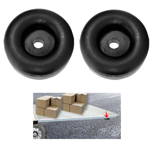 2PCS Trailer Ramp Door Bumper, Bumper Guards, Rubber Bumpers for Trailer, 2.5" Round Rubber Bump Stops, Trailer Accessories Vibration Damping Pads Universal for Most Truck, Trailer