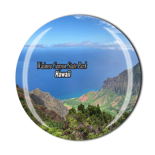 Waimea Canyon State Park Hawaii USA America Fridge Magnet Crystal Tourist Souvenir Gift Collection Refrigerator Magnetic Sticker