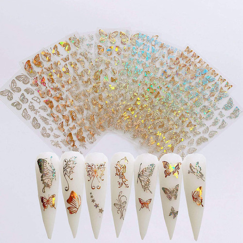 Butterfly Nail Art Stickers Decals Laser Butterfly Stickers Nail Designs 3D Gold Butterflies Nail Art Adhesive Sticker Sheets Nail Foil Luxury Butterfly Nail Stickers for Nail Art Decoration (8 Pcs) Butterfly Nail Art Stickers Decals Laser Butterfly Stickers Nail Designs 3D Gold Butterflies Nail Art Adhesive Sticker Sheets Nail Foil Luxury Butterfly Nail Stickers for Nail Art Decoration (8 Pcs)