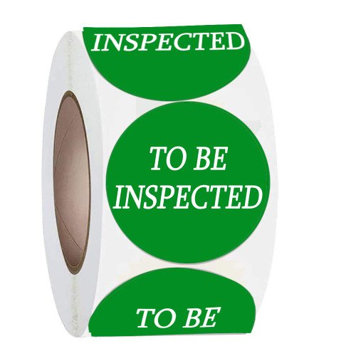 to Be Inspected Label Stickers,2 Inch Quality Control Inventory Labels,500 Count Green Adhesive Stickers for Handling Shipping Warehouse Inventory Control