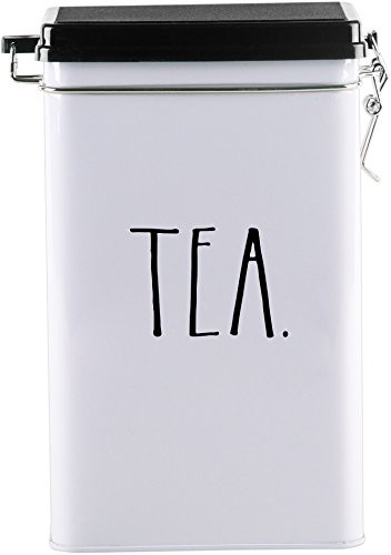 Rae Dunn Tea Tin Canister 8" Tall