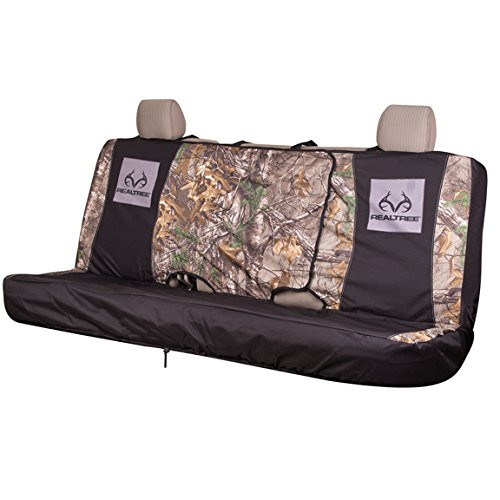 Realtree Camo Bench Seat Cover, Realtree Xtra, Mid Size, Bench-Seat Cover with Center Console Access, Water Resistant Polyester