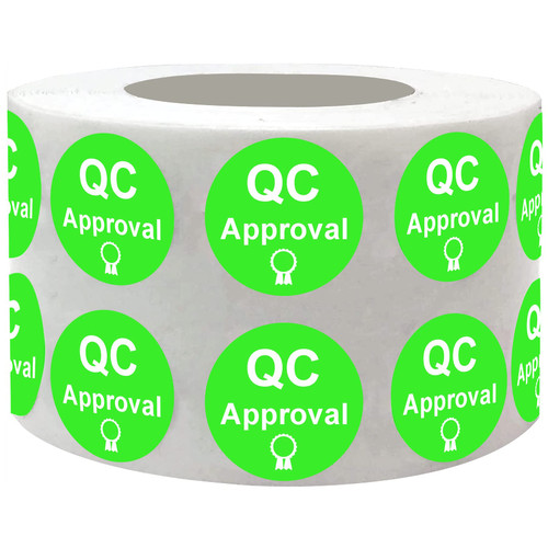 1 Inch QC Passed Labels Inventory Quality Control Stickers QC Approval Stickers-QC Approved Dot Stickers Tested Pass Inventory Control Stickers for Shipping Warehouse Quality Control Inventory 500 Pcs